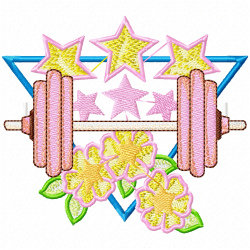 Barbell Embroidery Design 6 Barbell Embroidery Design 6